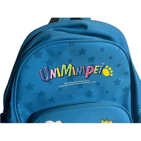 Vintage Uniminipet Backpack Blue Dong Woo Animation Korean 2001 ULTRA RARE - Picture 11 of 16